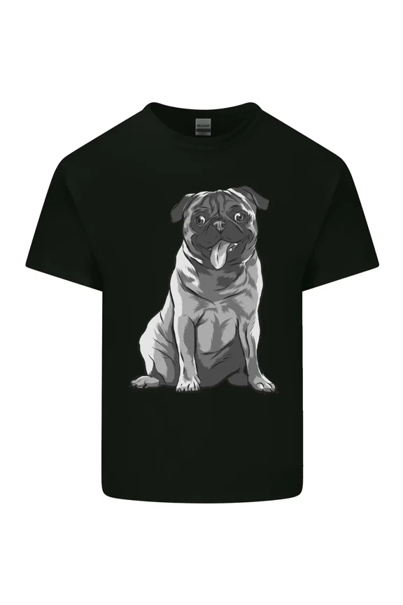 A Happy Pug Face Funny Dog Portrait for a Cute Pet Owner Pug Lover Unisex T-Shirt, up to size 5XL