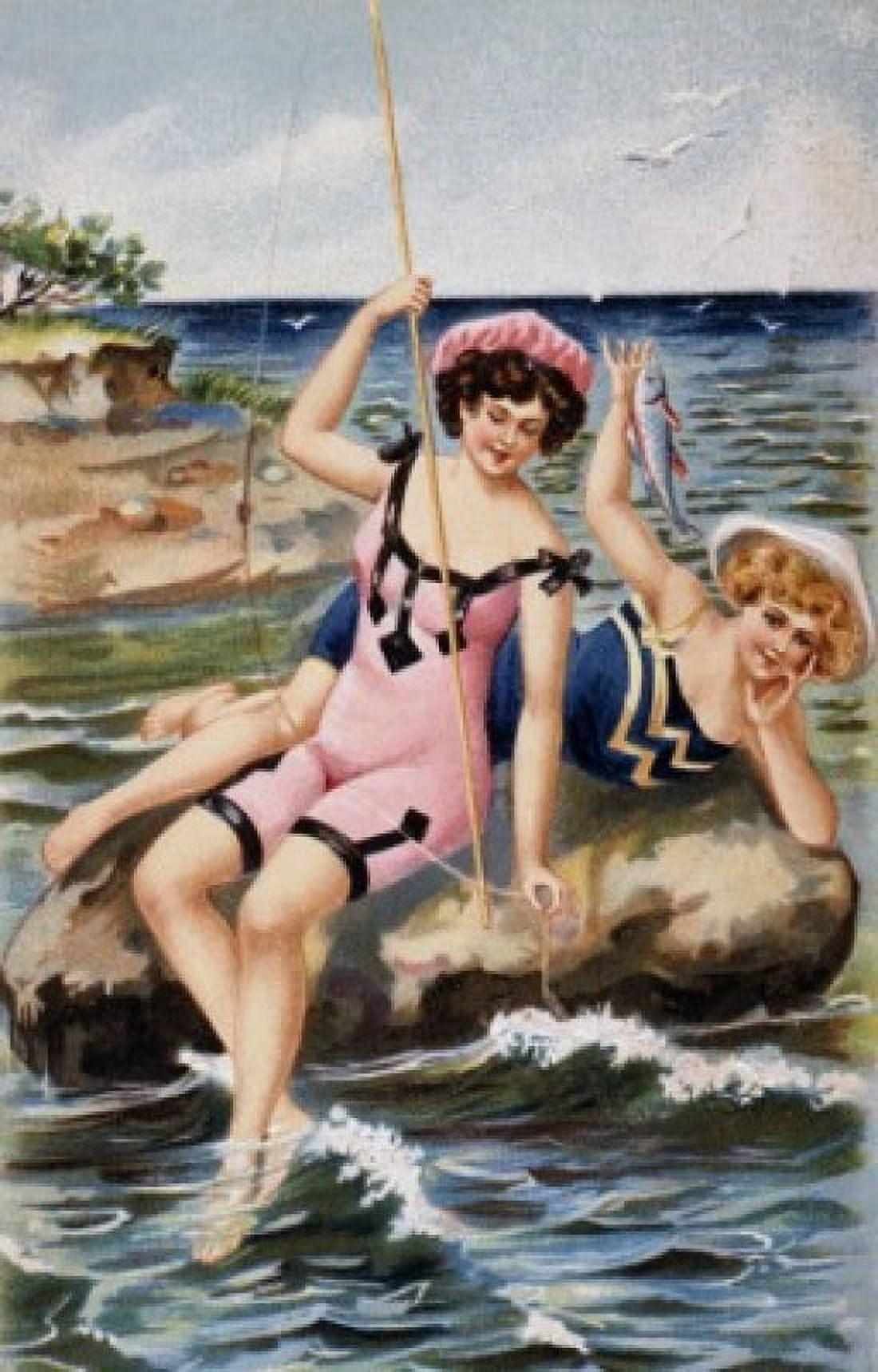 A Happy and Prosperous New Year c1900 Nostalgia Cards Canvas Art - (18 x 24)