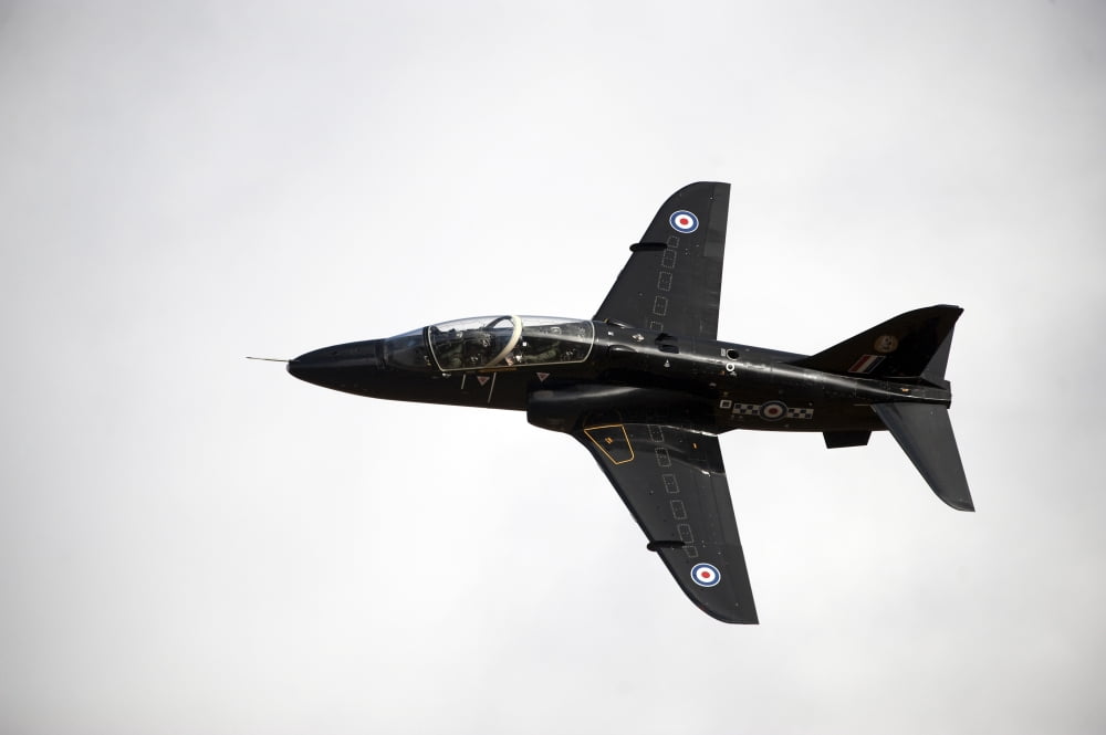 A Hawk jet trainer aircraft of the Royal Air Force Canvas Art - Andrew ChittockStocktrek Images (17 x 12)