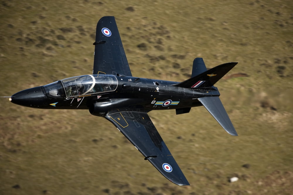 A Hawk jet trainer aircraft of the Royal Air Force Canvas Art - Andrew ChittockStocktrek Images (34 x 23)