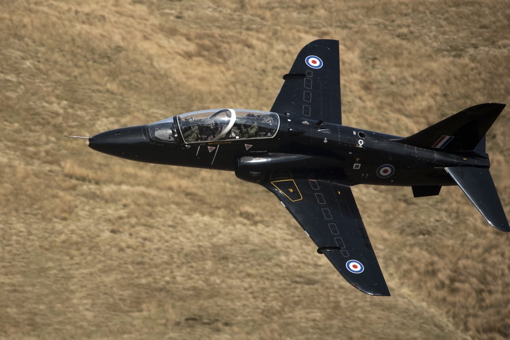 A Hawk jet trainer aircraft of the Royal Air Force Canvas Art - Andrew ChittockStocktrek Images (34 x 23)