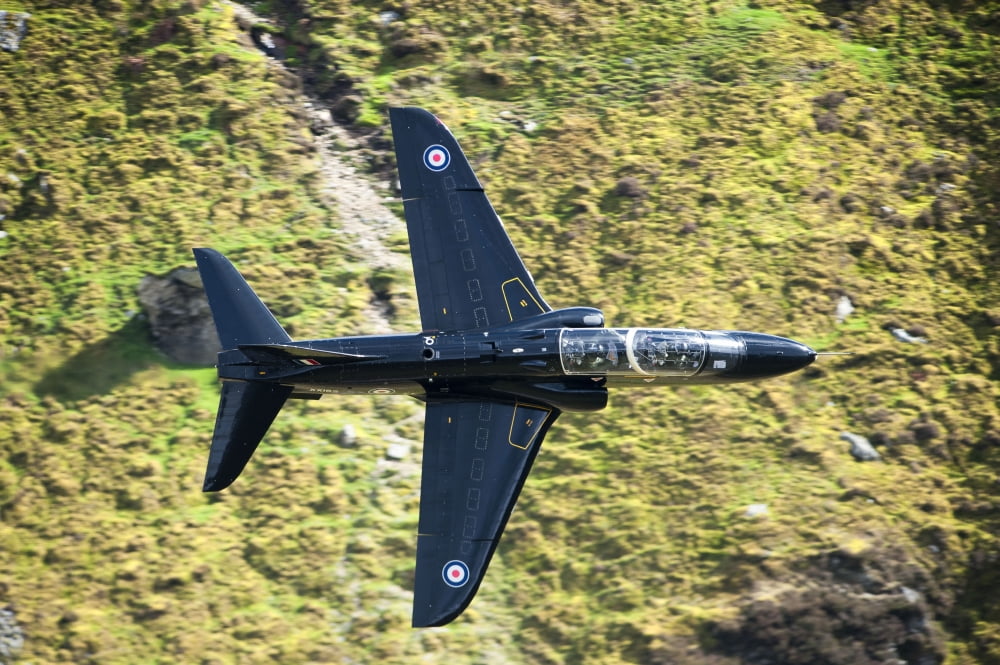 A Hawk jet trainer aircraft of the Royal Air Force Canvas Art - Andrew ChittockStocktrek Images (35 x 23)