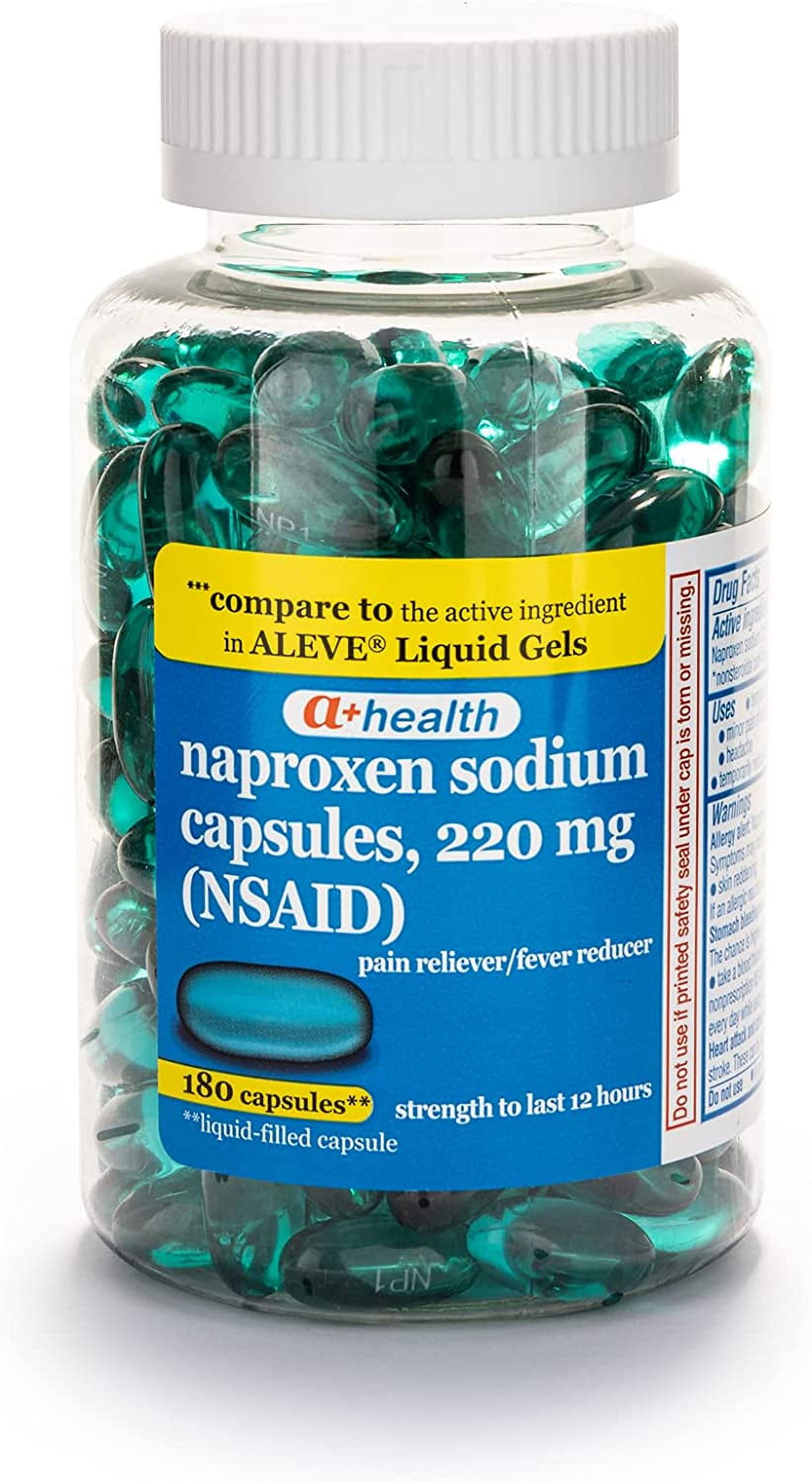 A+Health Naproxen Sodium 220 Mg Liquid Gels, Pain Reliever/Fever