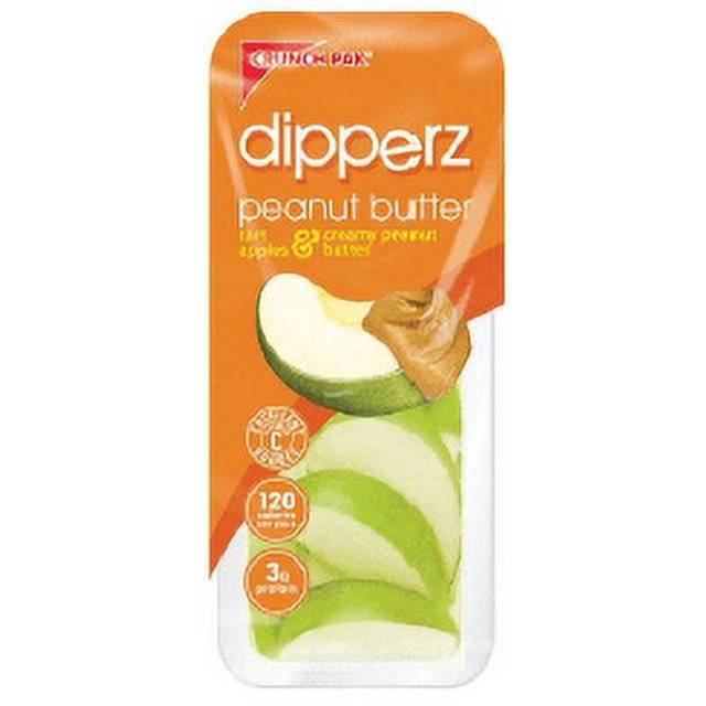 A Healthy Crunch Pak Dipperz Snack with Tart Sliced Apples & Peanut