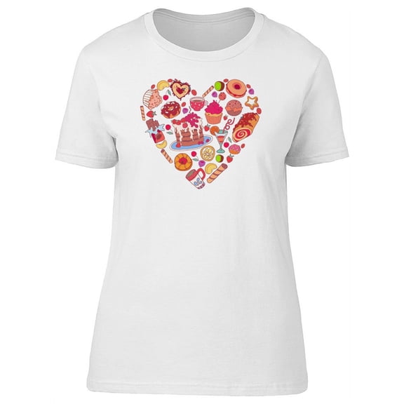A Heart Made Of Desserts T-Shirt Women -Image by Shutterstock, Female Large
