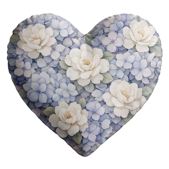 A Heart Shape Floral Throw Pillow, Soft Fabric Decorative Cushion With Multiple Patterns, For Couch Bed Living Room Decor And Comfortable Seating
