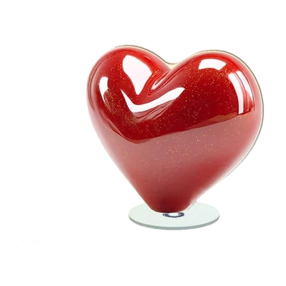 A Heart Themed Acrylic Rotating Standing Sign With 2D Character For Desktop Display And Holiday Inspired Decor