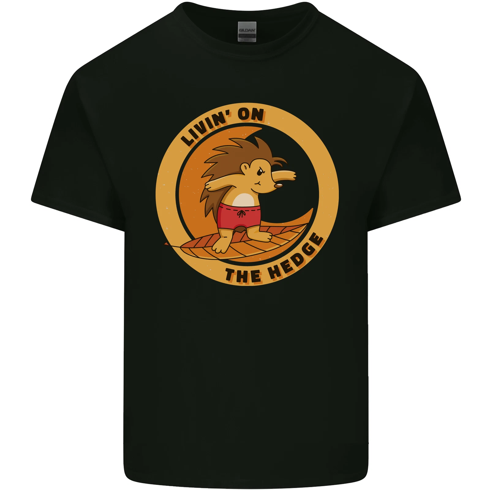 A Hedgehog Living On The Hedge Funny Surfing and Unisex T-Shirt