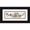thumbnail image 1 of A. Heinmuller 18x8 Black Ornate Wood Framed Double Matted Museum Art Print Titled - Bouquet of Pansies in Glass Vase (1905), 1 of 5