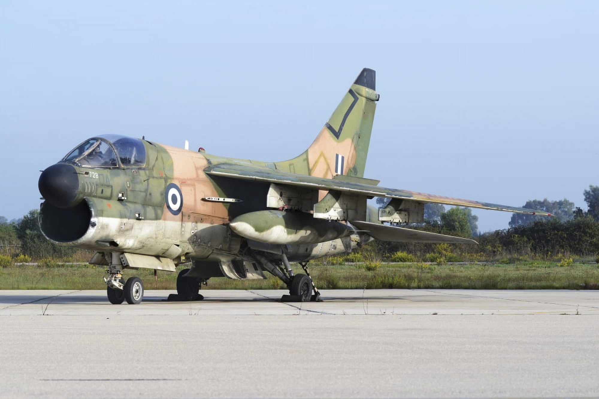 A Hellenic Air Force A-7E Corsair Canvas Art - Daniele FaccioliStocktrek Images (34 x 23)