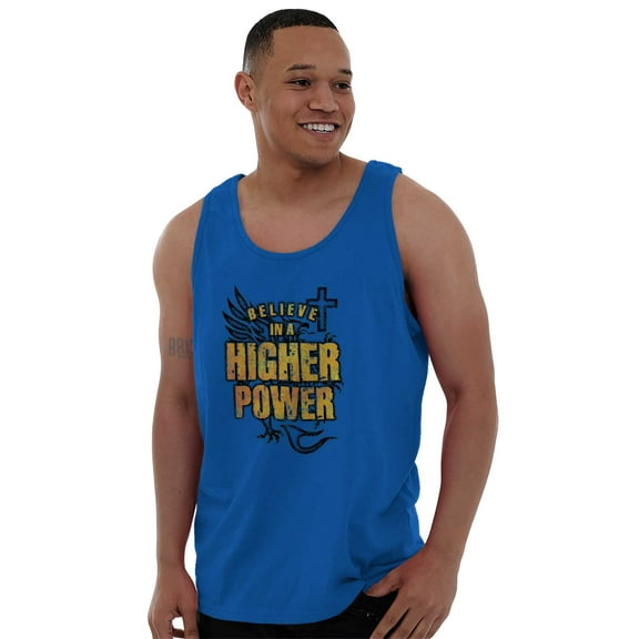 A Higher Power Religious Faith Plus Size Graphic Tank Top Brisco Brands 2X