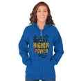 thumbnail image 1 of A Higher Power Religious Faith Zip Up Hoodie Men's Women's Brisco Brands S, 1 of 1