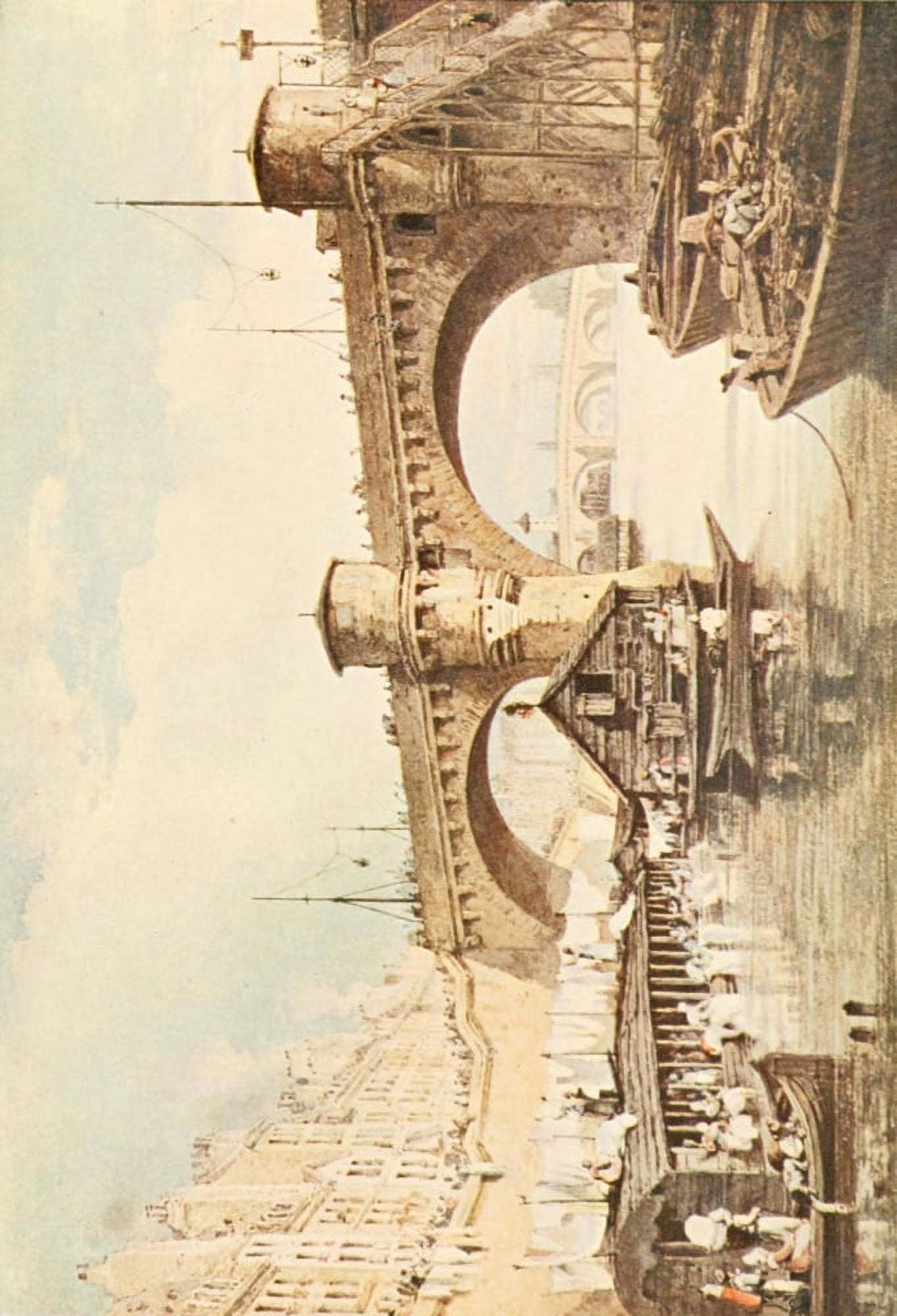 A History of British Water Colour Painting 1908 Pont Neuf Canvas Art - Henry Edridge (18 x 24)