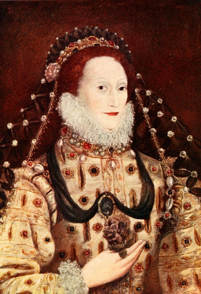 A History of England 1913 Queen Elizabeth I Canvas Art - Marcus Gheeraerts (24 x 36)