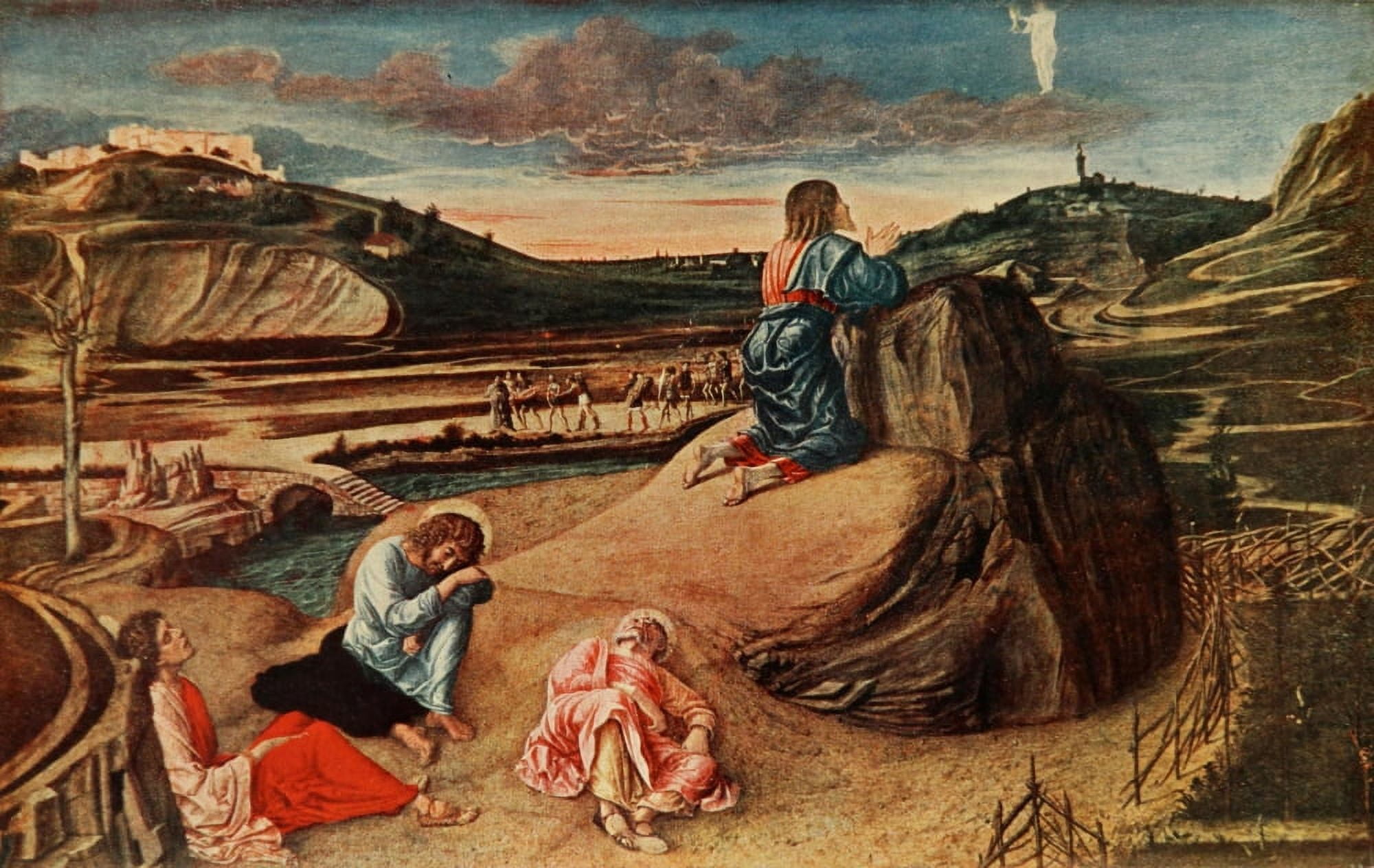 A History of Painting 1911 Christs Agony in the Garden Canvas Art - Giovanni Bellini (24 x 36)