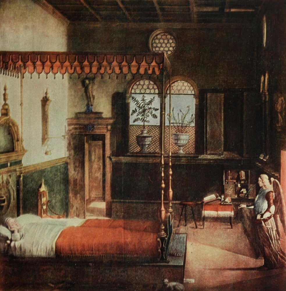 A History of Painting 1911 Dream of St Ursula Canvas Art - Vittore Carpaccio (18 x 24)