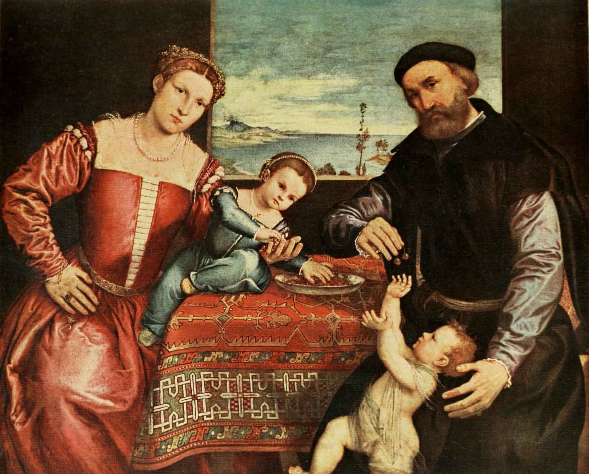 A History of Painting 1911 Family group Canvas Art - Lorenzo Lotto (18 x 24)
