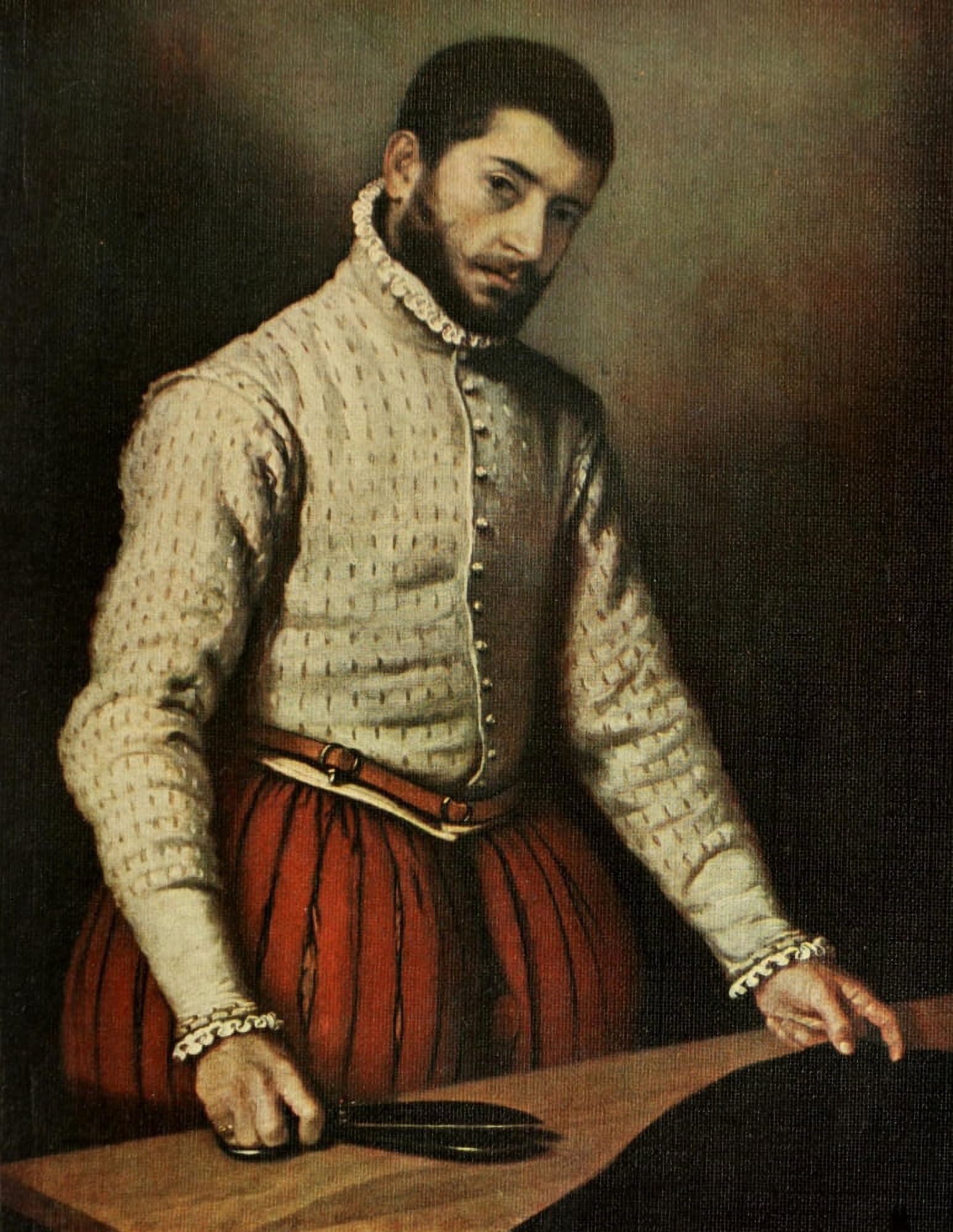 A History of Painting 1911 Portrait of a Tailor Canvas Art - Giovanni Battista Moroni (18 x 24)