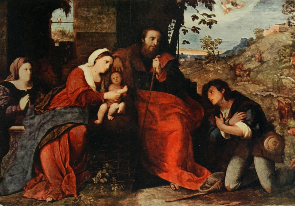 A History of Painting 1911 The Adoration of the Shepherds Canvas Art - Palma Vecchio (18 x 24)