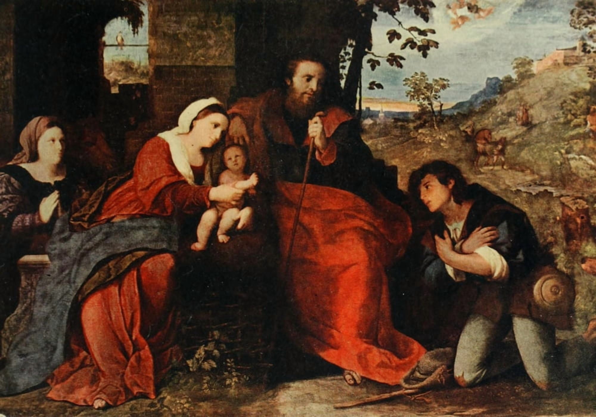 A History of Painting 1911 The Adoration of the Shepherds Canvas Art - Palma Vecchio (24 x 36)