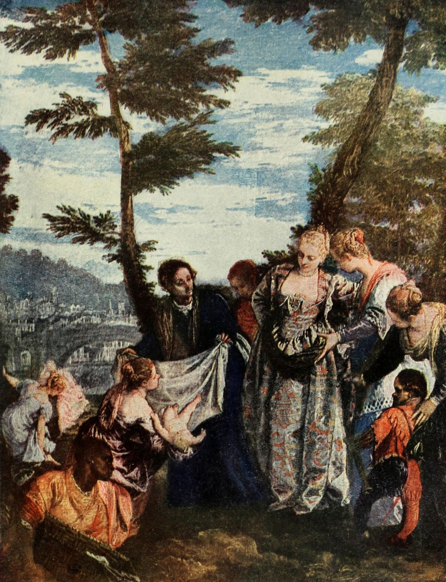 A History of Painting 1911 The Finding of Moses Canvas Art - Paolo Veronese (18 x 24)
