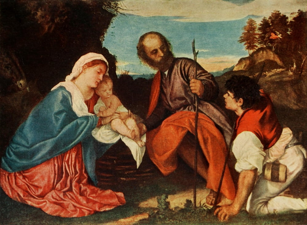 A History of Painting 1911 The Holy Family Canvas Art - Titian (18 x 24)