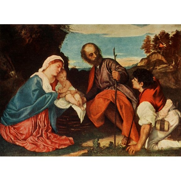 A History of Painting 1911 The Holy Family Canvas Art - Titian (24 x 36)