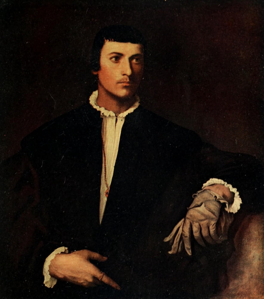A History of Painting 1911 The Man with a Glove Canvas Art - Titian (18 x 24)