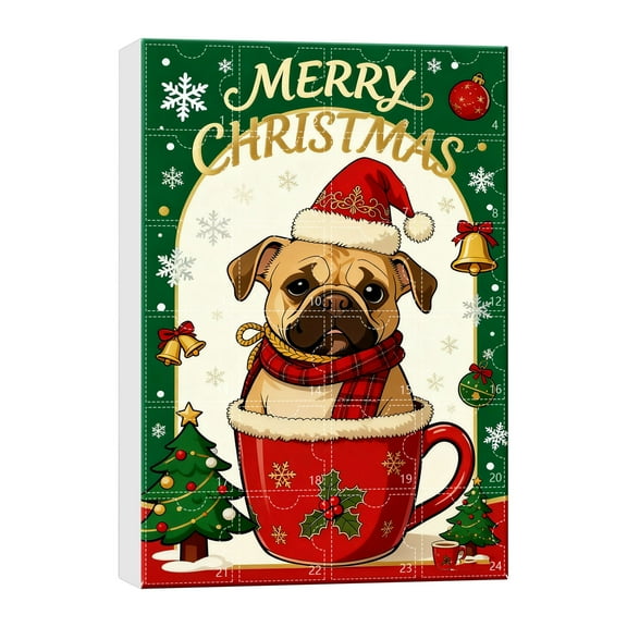 A Holiday Advent Calendar Featuring 24 Surprise Gifts With Adorable 2D Dolls And Christmas Ornaments Acrylic Design For Seasonal Joy