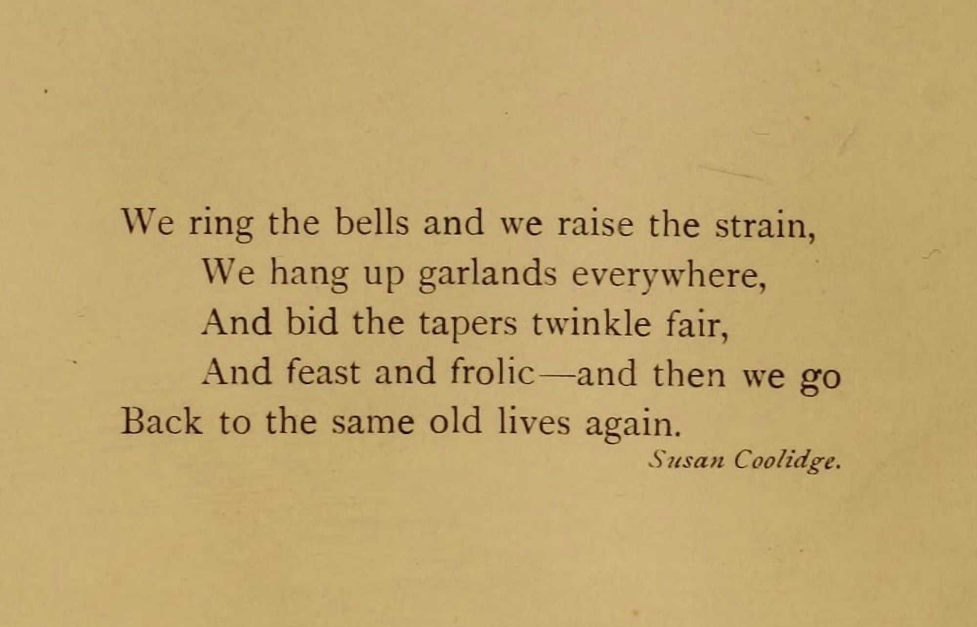 A Holiday Souvenir 1883 We Ring the Bells Canvas Art - Susan Coolidge (24 x 36)