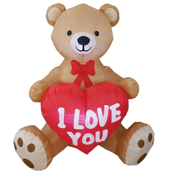 A Holiday Company 4 ft Inflatable Luv U Bear LED Lighted Yard Decoration