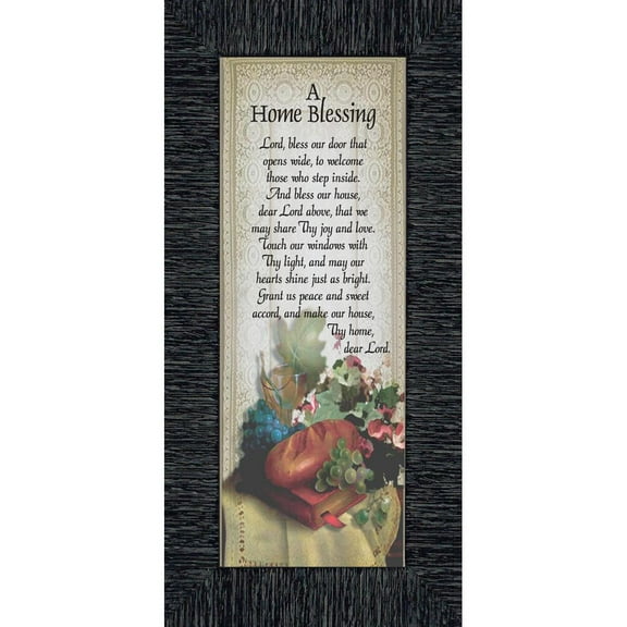 A Home Blessing Framed Poem for New Home Owners, God Bless This Home Decor, 6x12 7759
