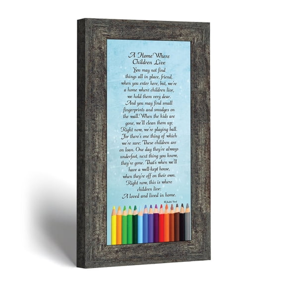 Stay at Home Mom Gifts, Children Live Poem Framed Print