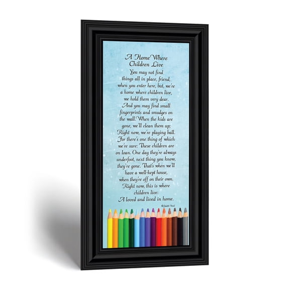 Stay at Home Mom Gifts, Children Live Poem Framed Print