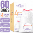 thumbnail image 1 of A*Homeist Heavy Duty 4-Gallon Drawstring Small Kitchen Household Trash Bags, 60 Bags, 1 of 6