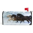 thumbnail image 1 of A Horse Running The Snow Magnetic Mailbox Cover MailWraps Garden Yard Home Decor for Outside Oversized-25.5" x20.8", 1 of 5