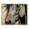 A Horse Seen from the Side Drawn on Paper Original Design Canvas Wall