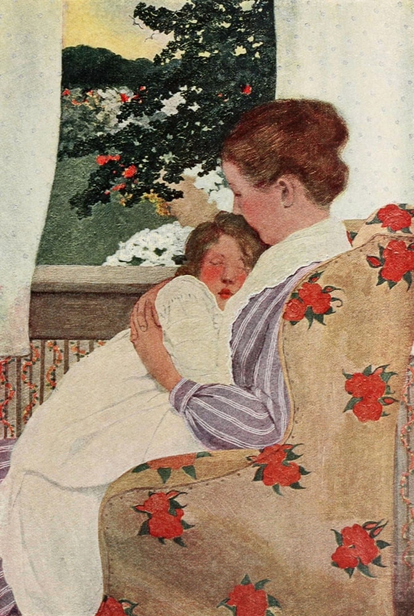 A Host of Children 1920 Baby-bye Canvas Art - Ethel Franklin Betts (18 x 24)