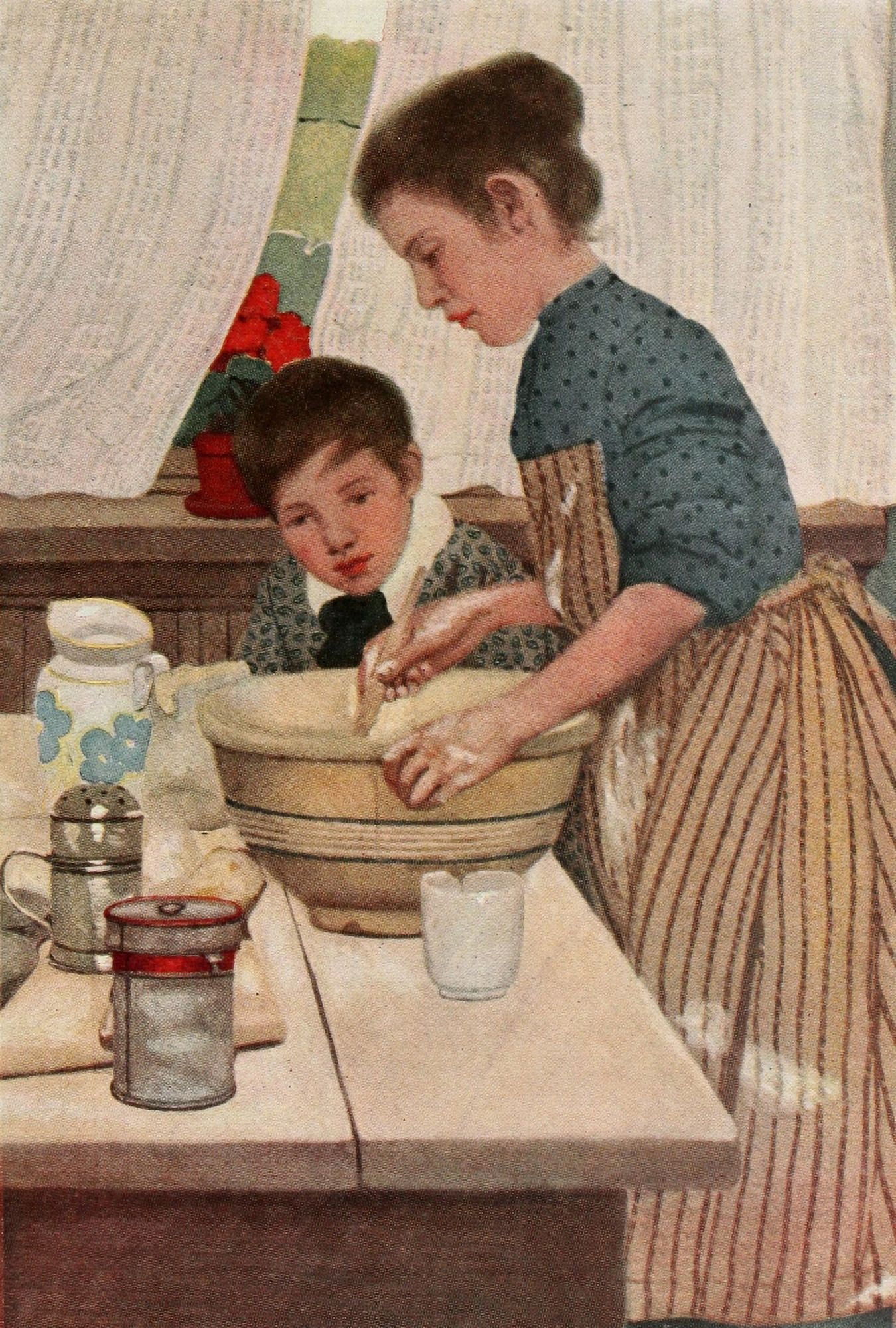 A Host of Children 1920 Bake-day Canvas Art - Ethel Franklin Betts (18 x 24)