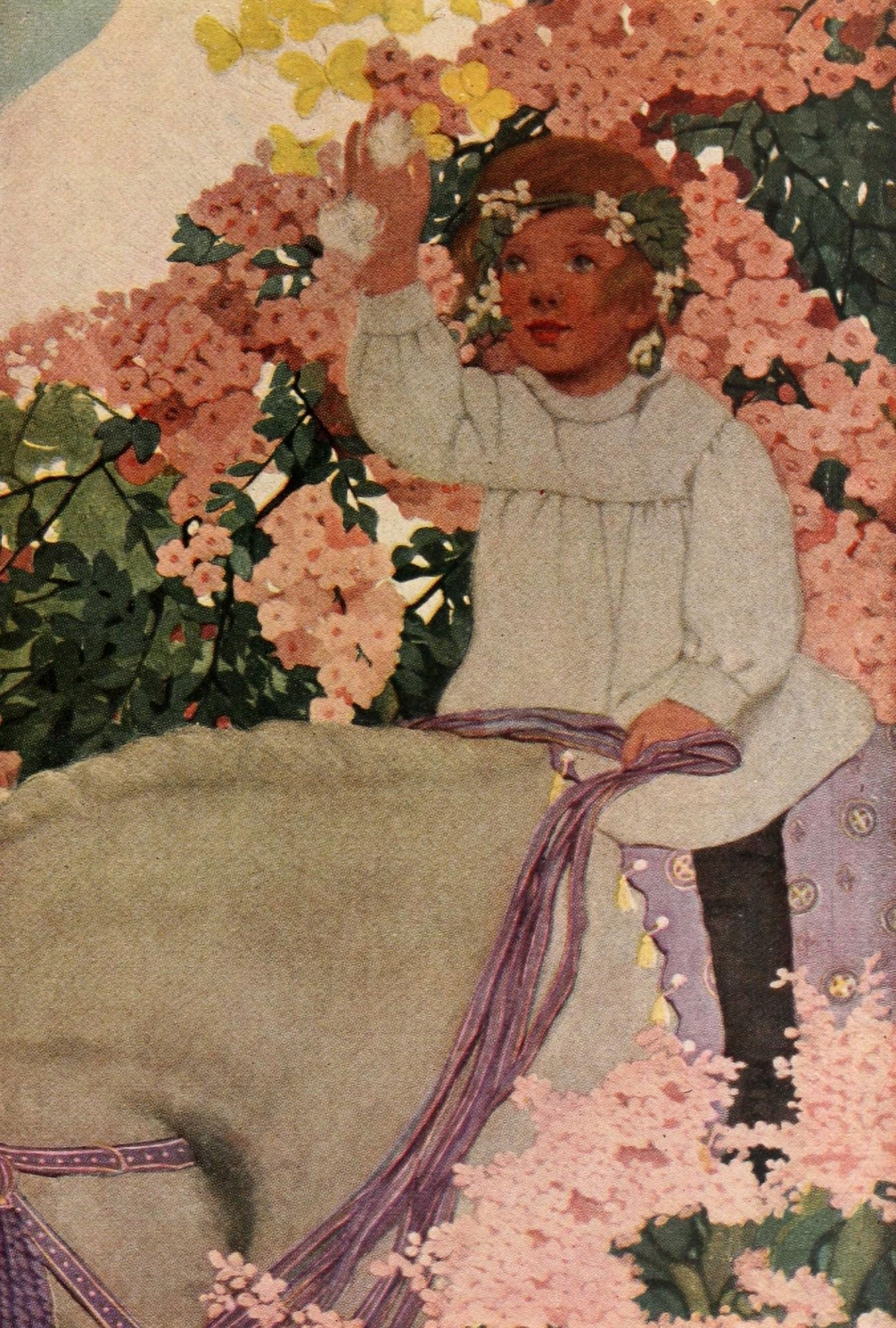 A Host of Children 1920 Buds & locust-blossoms Canvas Art - Ethel Franklin Betts (24 x 36)