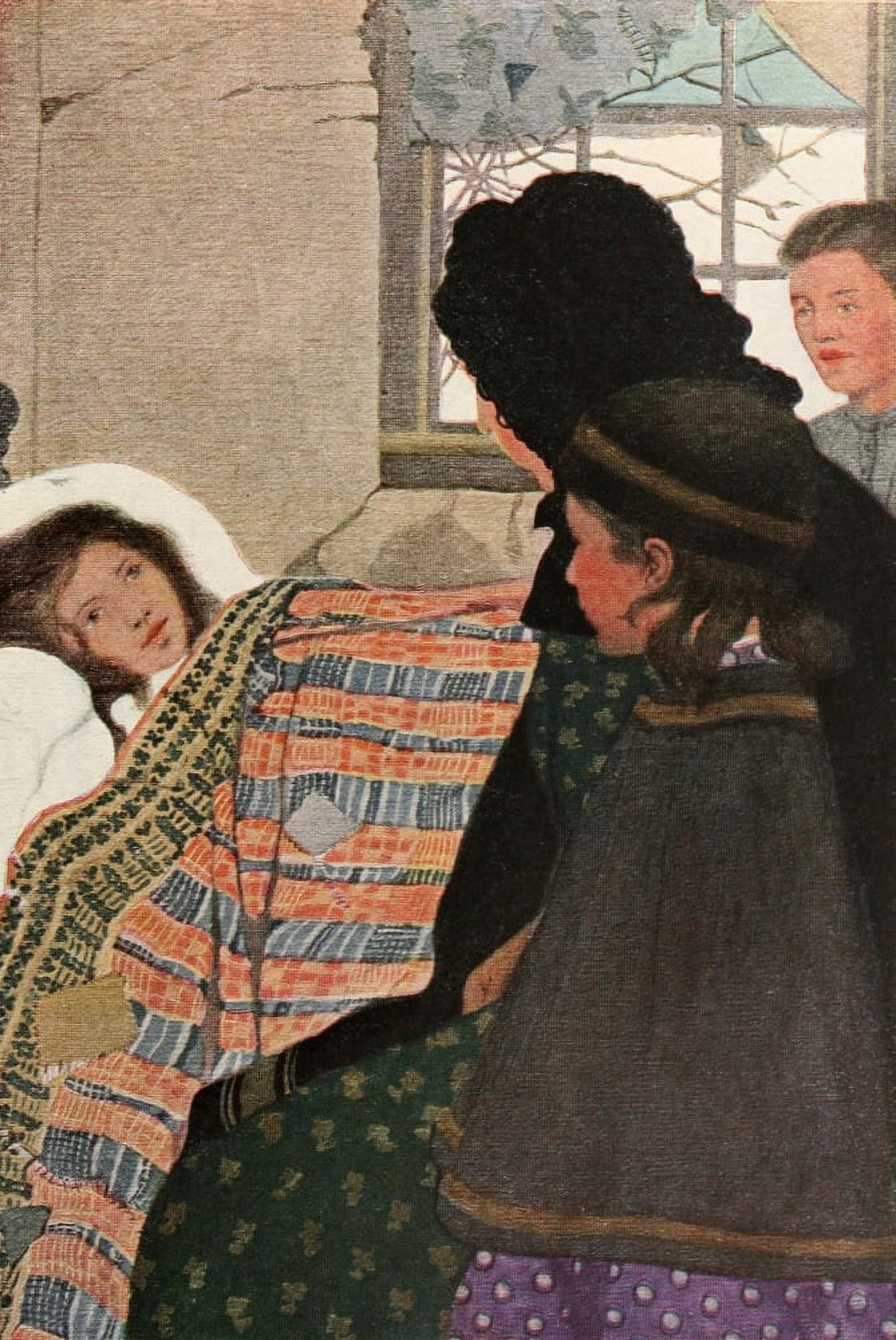 A Host of Children 1920 Poorly Canvas Art - Ethel Franklin Betts (18 x 24)