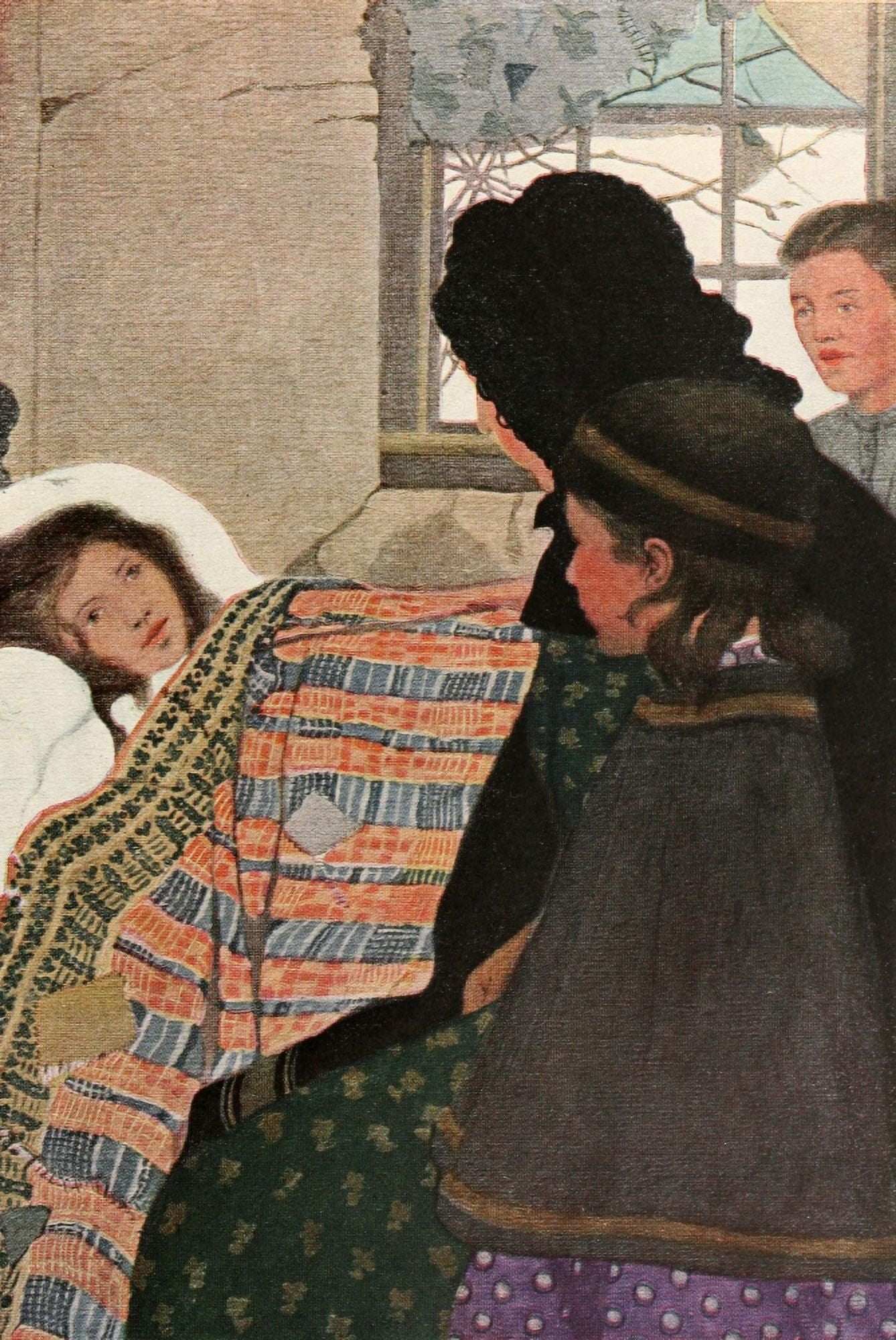 A Host of Children 1920 Poorly Canvas Art - Ethel Franklin Betts (24 x 36)