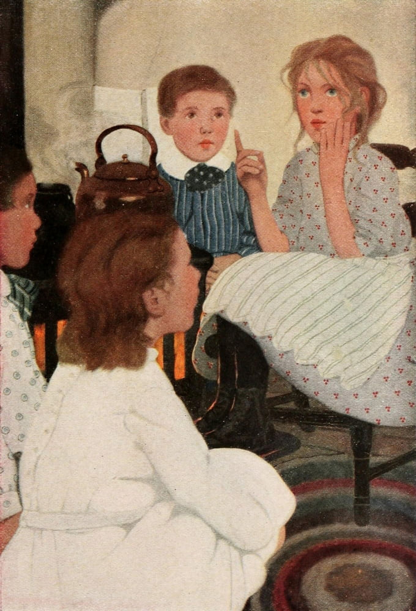 A Host of Children 1920 Witches Tales Canvas Art - Ethel Franklin Betts (24 x 36)