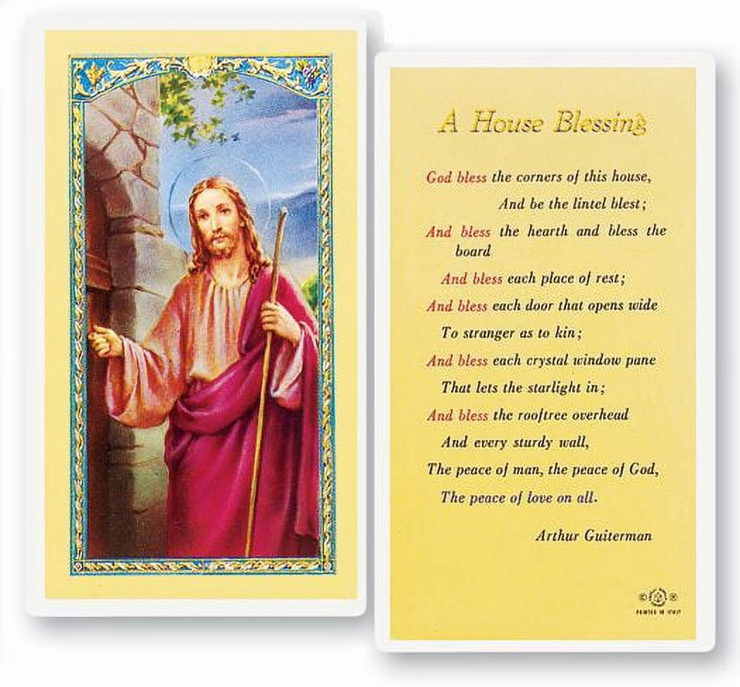 A House Blessing Laminated Catholic Prayer Holy Card with Prayer on ...