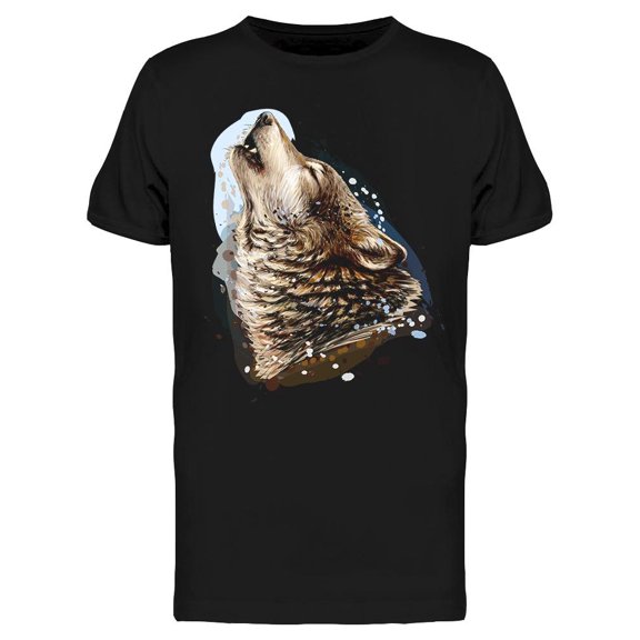 A Howling Wolf. T-Shirt Men -Image by Shutterstock, Male XX-Large