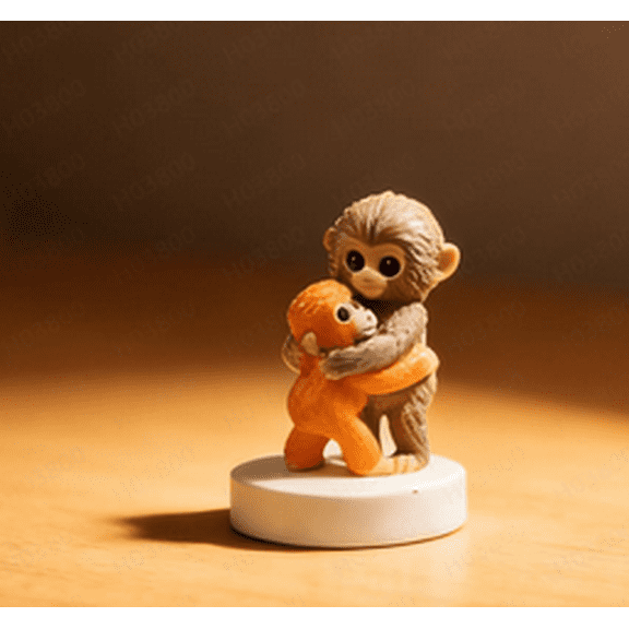 "A Hug for Punch" - Viral Monkey Figurine 3D Punch Decoration | Cute Monkey Holding Figure Toys | Protect Punch The Monkey Doll