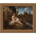 thumbnail image 1 of A Hunter Getting Dressed after Bathing 24x20 Gold Ornate Wood Framed Canvas Art by Metsu, Gabriel, 1 of 2