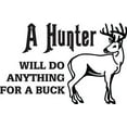 thumbnail image 1 of A Hunter Will Do Anything Picture Art – Kids Boys BedRoom- Peel & Stick Sticker - Vinyl Wall Decal – Size : 14 X 28 Inches, 1 of 1