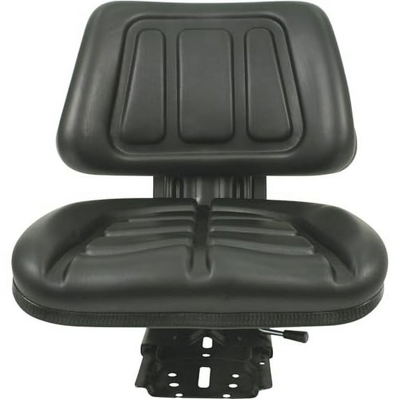 A & I Suspension Tractor Seat with Trapezoid Backrest - Black, Model Number T333BL