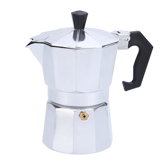 A Italian Style Aluminum Mocha Coffee Pot Octagonal Stovetop Espresso Maker European Coffee Ware 50Ml